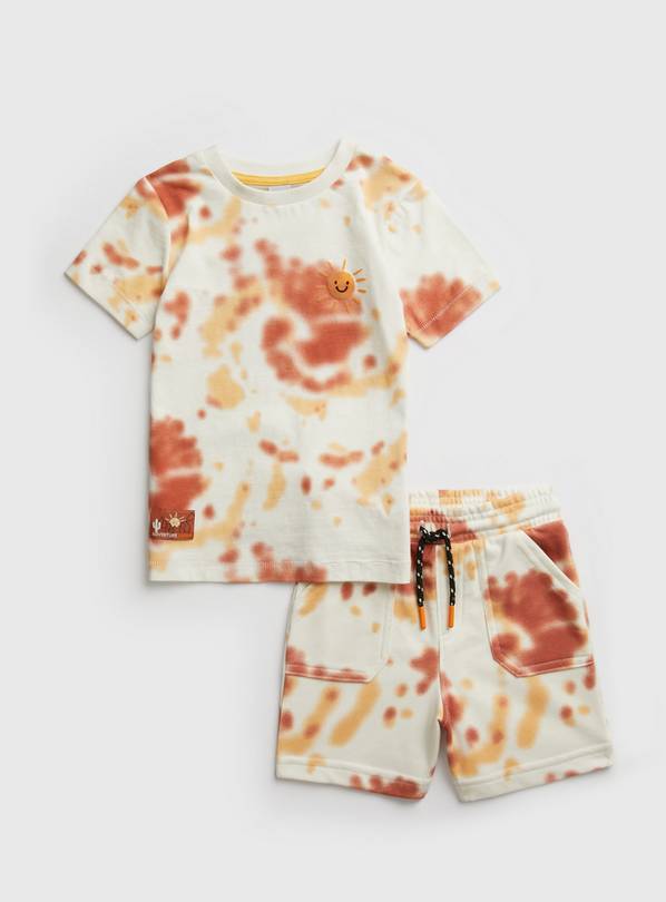 Tie Dye T-Shirt & Sweat Shorts - 1-1.5 years